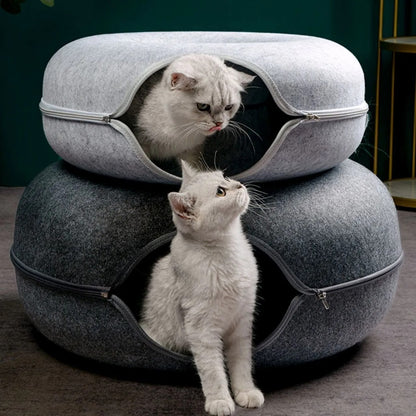 Donut Cat Tunnel & Interactive Bed