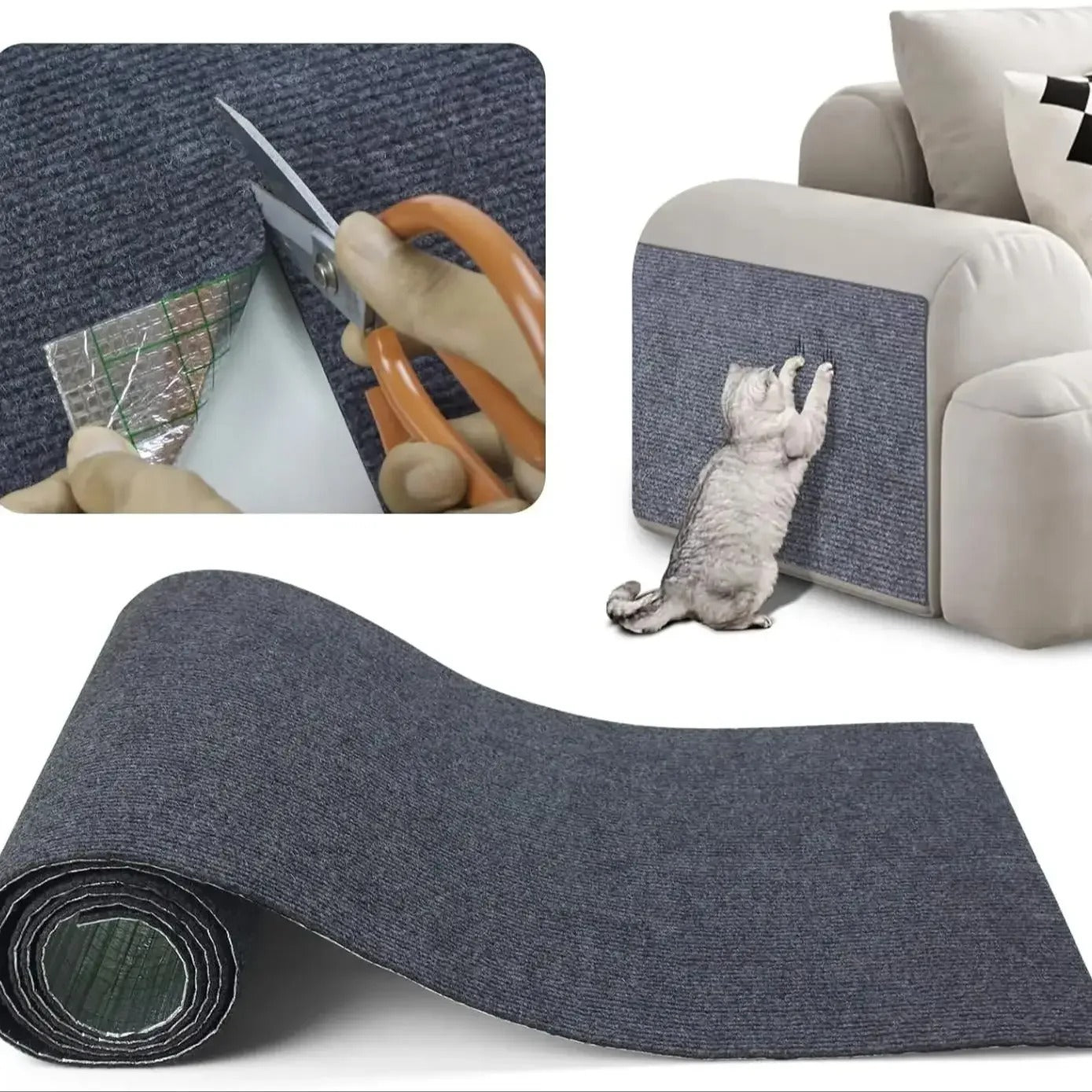 Trimmable Self-Adhesive Cat Scratching Mat