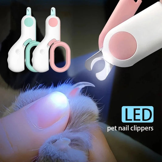 LED Light Pet Nail Clipper with Safety Lock