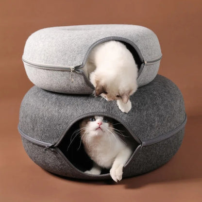 Donut Cat Tunnel & Interactive Bed