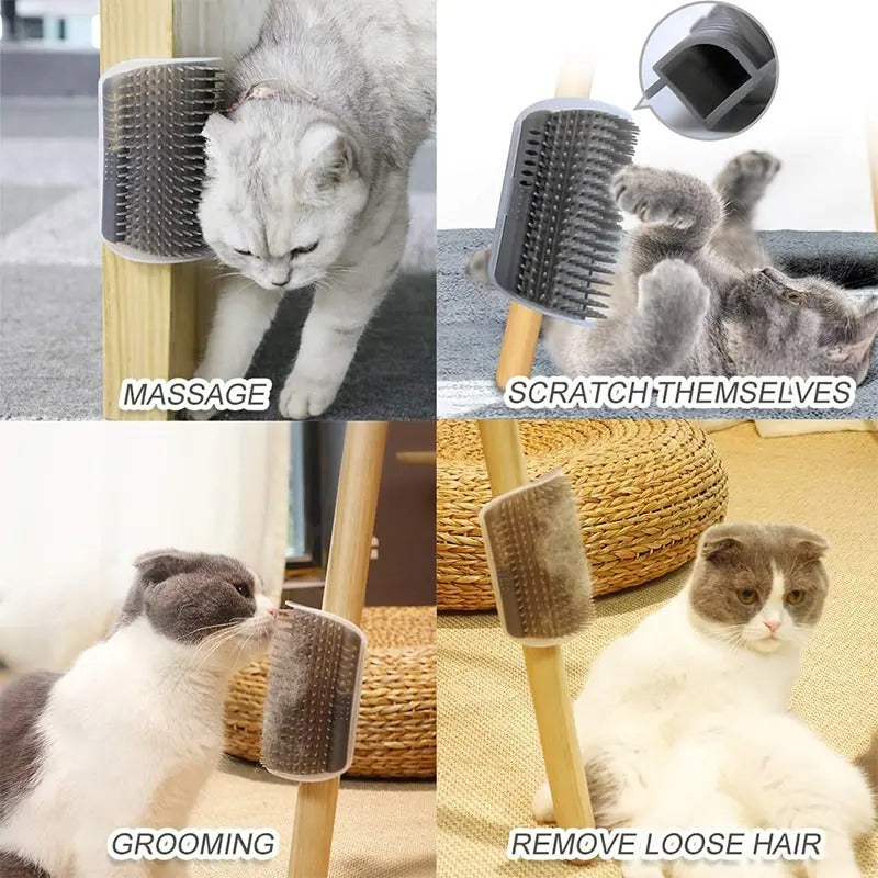 Massage Cat Brush & Corner Scratcher