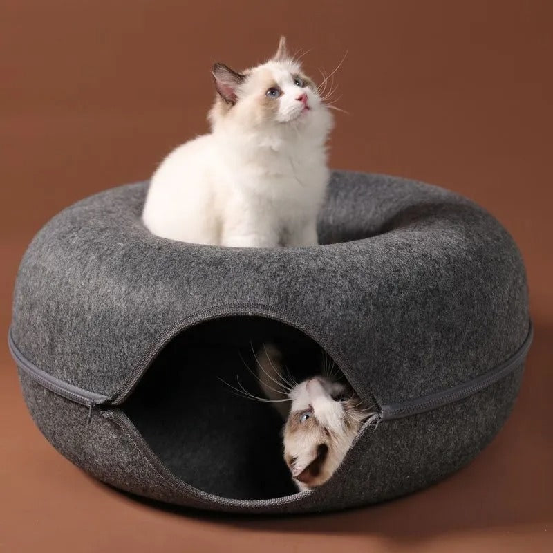 Donut Cat Tunnel & Interactive Bed