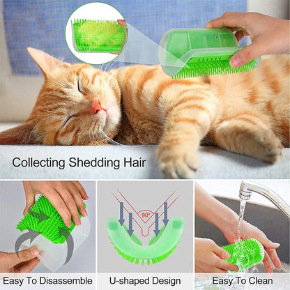 Massage Cat Brush & Corner Scratcher