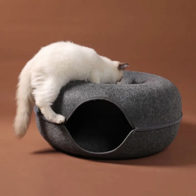 Donut Cat Tunnel & Interactive Bed