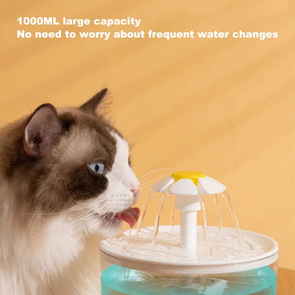 1L USB Cat Water Fountain with Filter